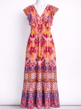NWT Anthropologie  Maeve CASSANDRA Floral Maxi Dress, XS